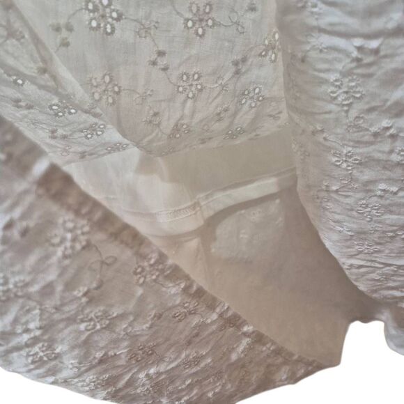 Petallush Women's White Cotton Allover Lace Lined Dress NEW - Picture 6 of 13